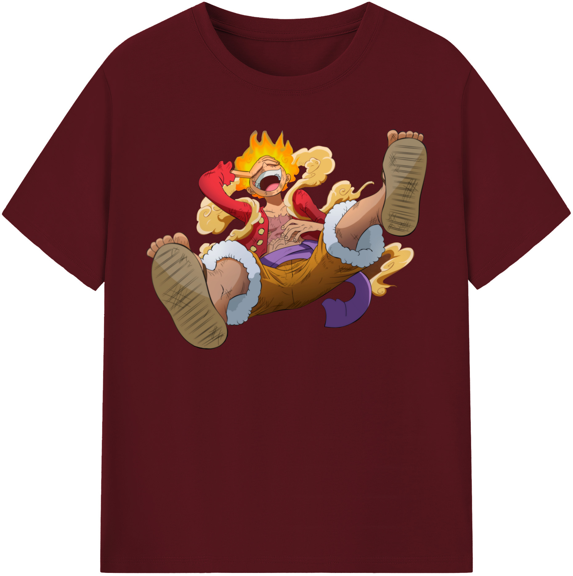ワンピース モンキー・D・ルフィ ONE PIECE Monkey D. Luffy 綿100％半袖Tシャツ（フロントプリント）